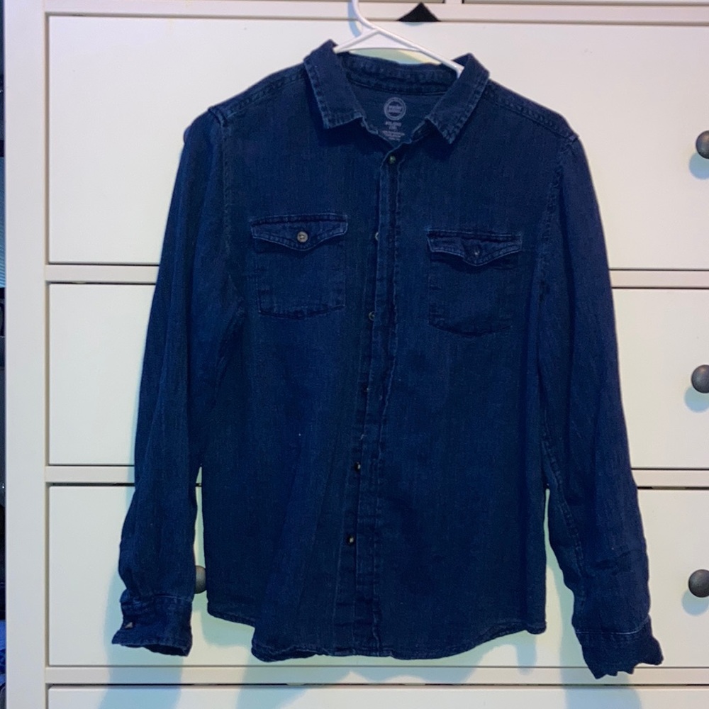 Kids denim button up
